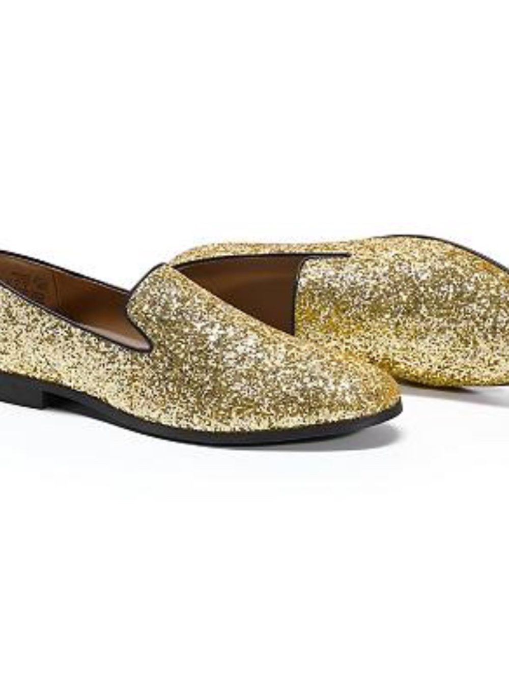 ShoeDazzle Point-Toe Women Loafers Gold Silver Avalene Glitter Flats Ombré Sz7.5